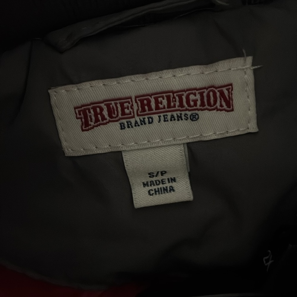 True Religion Gray and Red Kids Puffer Jacket - Picture 9 of 10